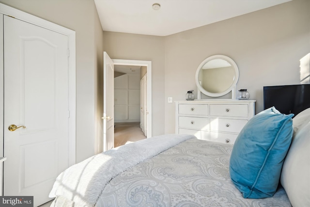 bedroom featuring a closet