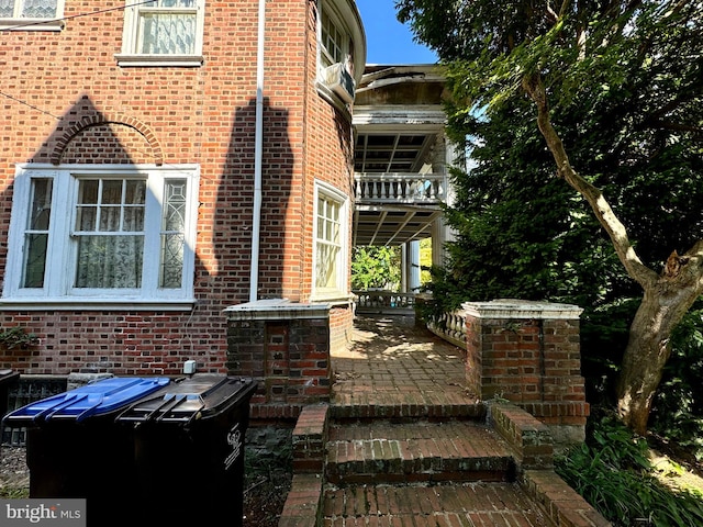 exterior space with a balcony