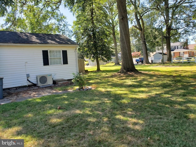 view of yard with ac unit