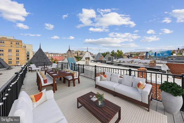 2015 13th St NW Unit 3, Washington, DC 20009 - wooden deck with outdoor lounge area