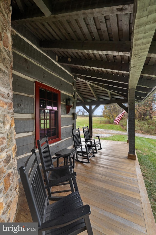 view of wooden deck