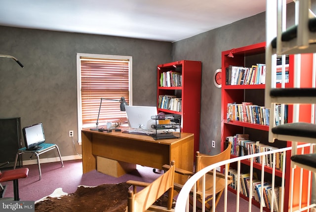 office with carpet flooring