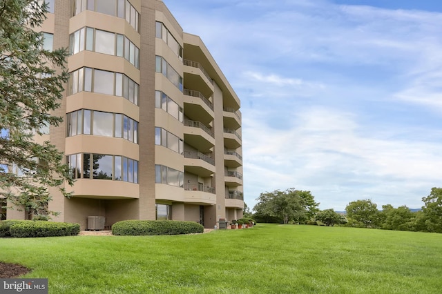 view of property with central AC