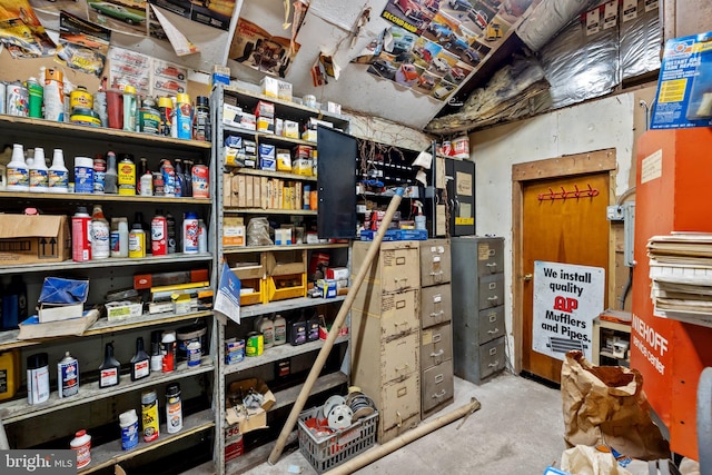 view of storage room