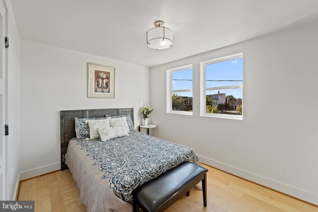 bedroom featuring hardwood / wood-style floors