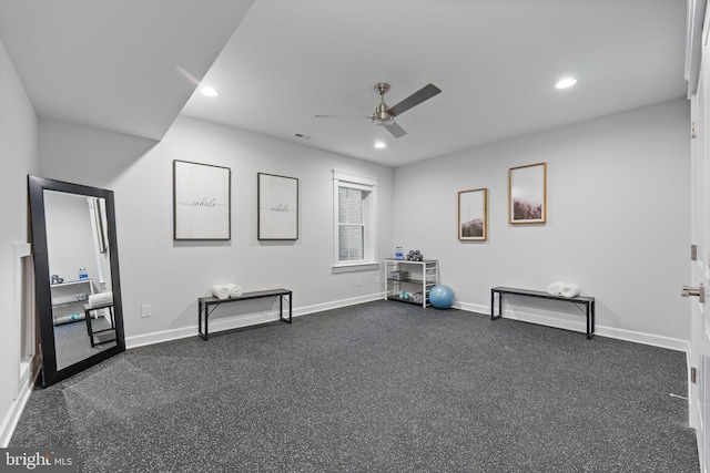 unfurnished room featuring ceiling fan