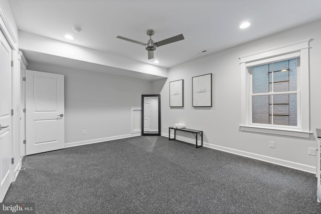 spare room featuring ceiling fan