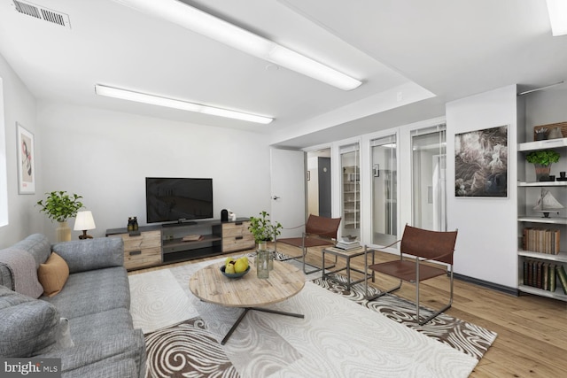 living room featuring hardwood / wood-style flooring