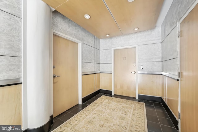 interior space featuring tile patterned flooring