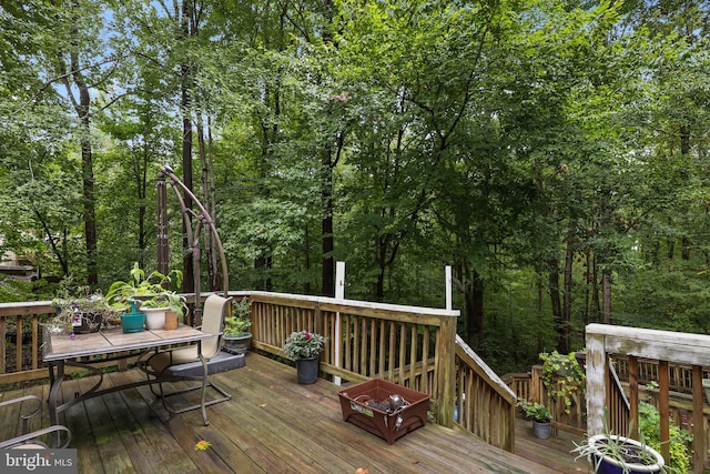 view of wooden terrace