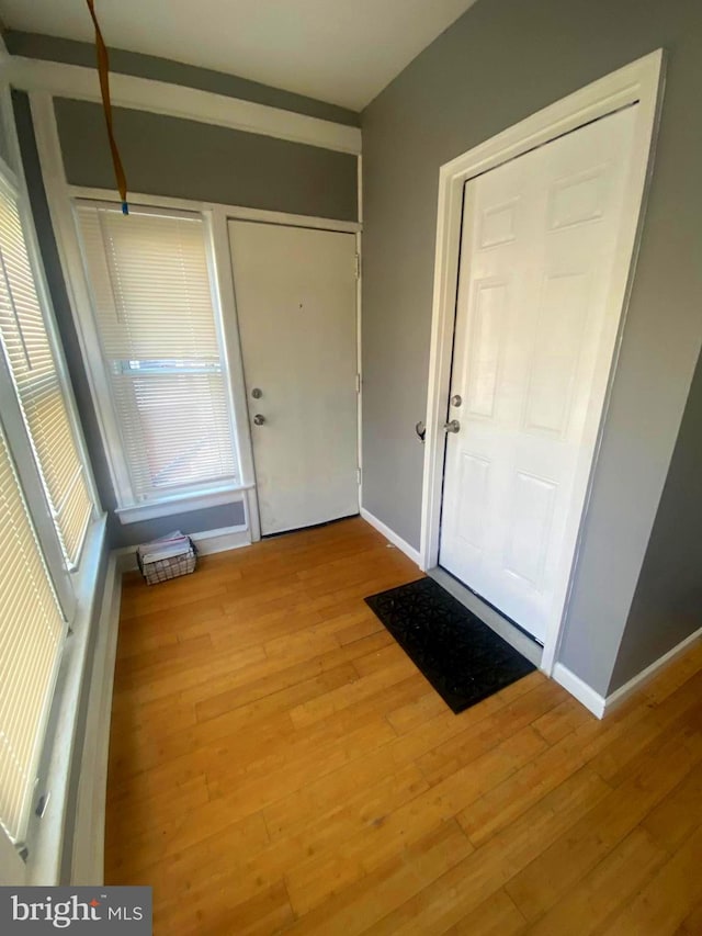 entryway featuring light wood-type flooring