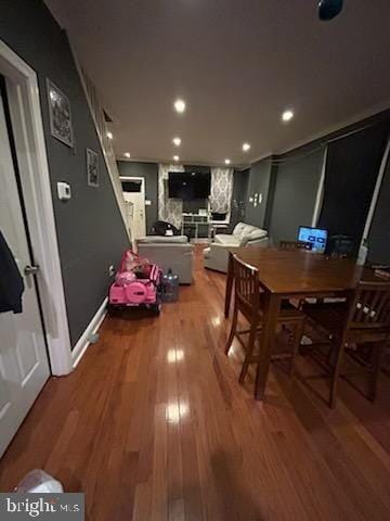 dining room featuring hardwood / wood-style floors