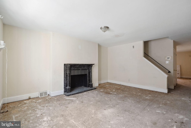 view of unfurnished living room