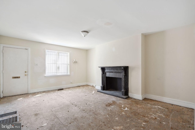 view of unfurnished living room