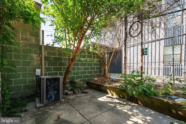 view of patio featuring central AC unit