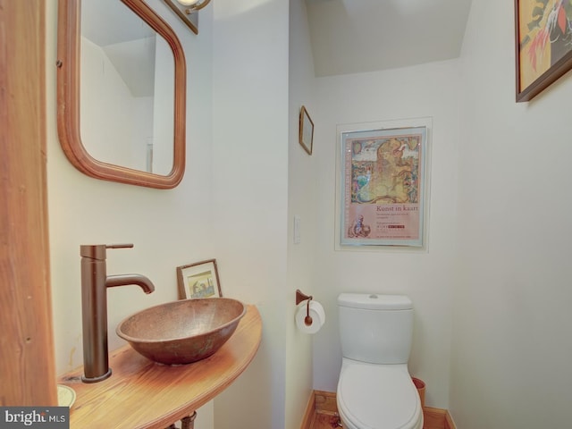 bathroom with toilet and sink