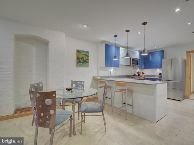 dining room with sink