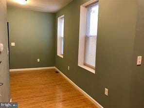 interior space with wood-type flooring