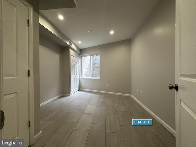 1606 Point Breeze Ave, Philadelphia, PA 19145 - unfurnished bedroom with baseboards, wood finished floors, and recessed lighting