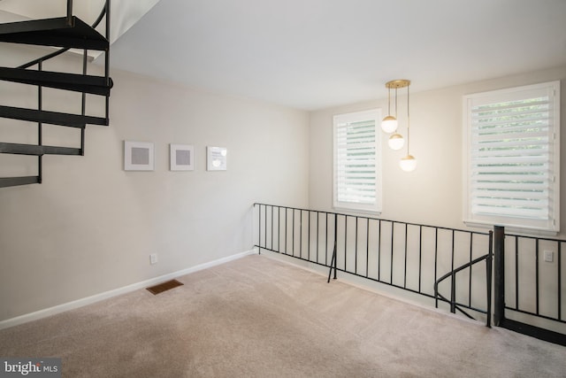 interior space with light carpet