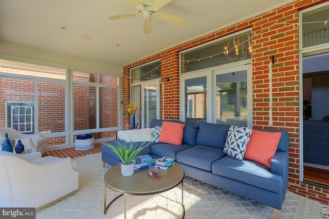 20459 Troyer Ln, Lincoln, DE 19960 - sunroom / solarium with ceiling fan and an outdoor hangout area
