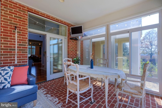 20459 Troyer Ln, Lincoln, DE 19960 - sunroom / solarium with brick floor and french doors