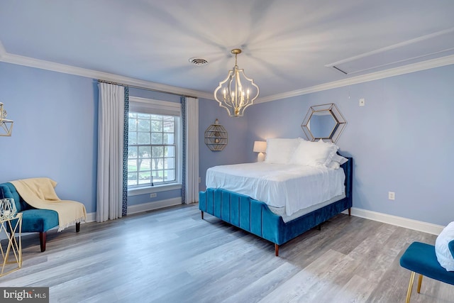 20459 Troyer Ln, Lincoln, DE 19960 - bedroom with crown molding, visible vents, and attic access