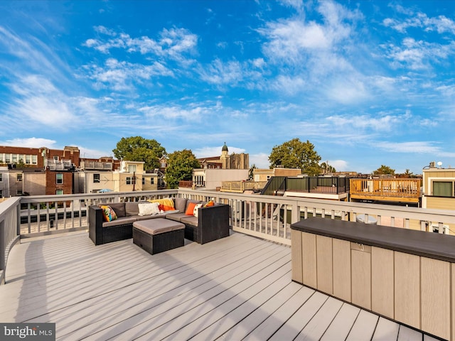 deck featuring an outdoor hangout area