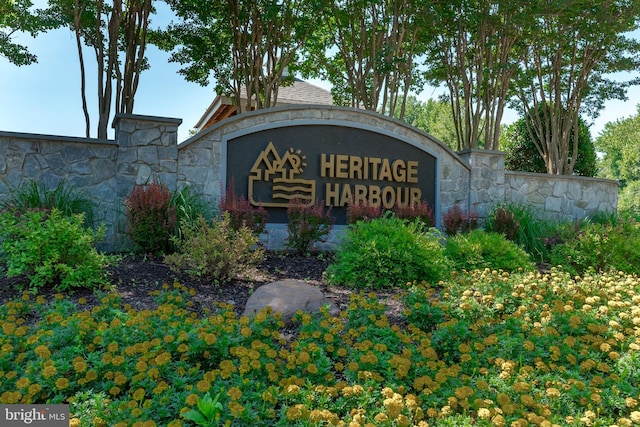 view of community sign