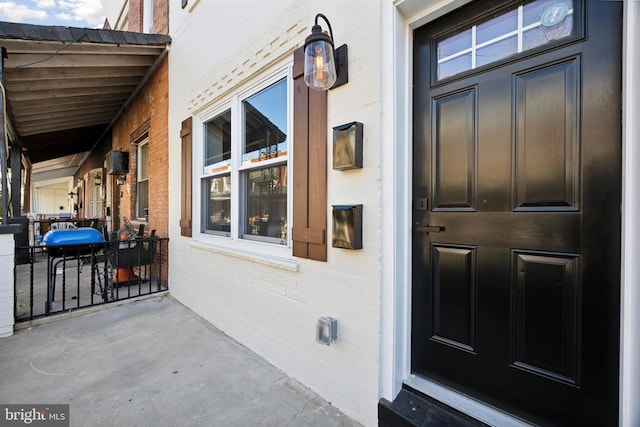 view of doorway to property