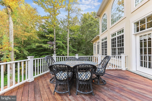 view of wooden terrace