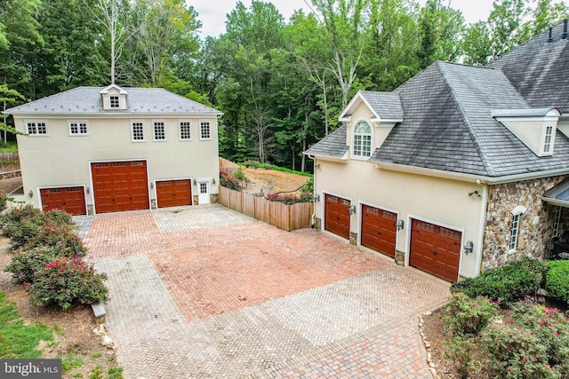 view of property with a garage