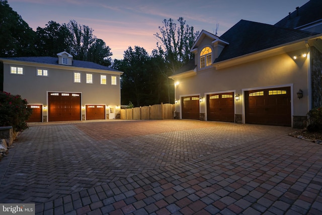 view of front of house featuring a garage