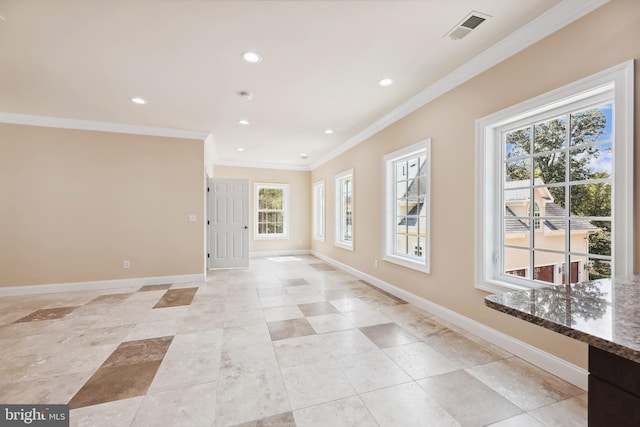 foyer with crown molding