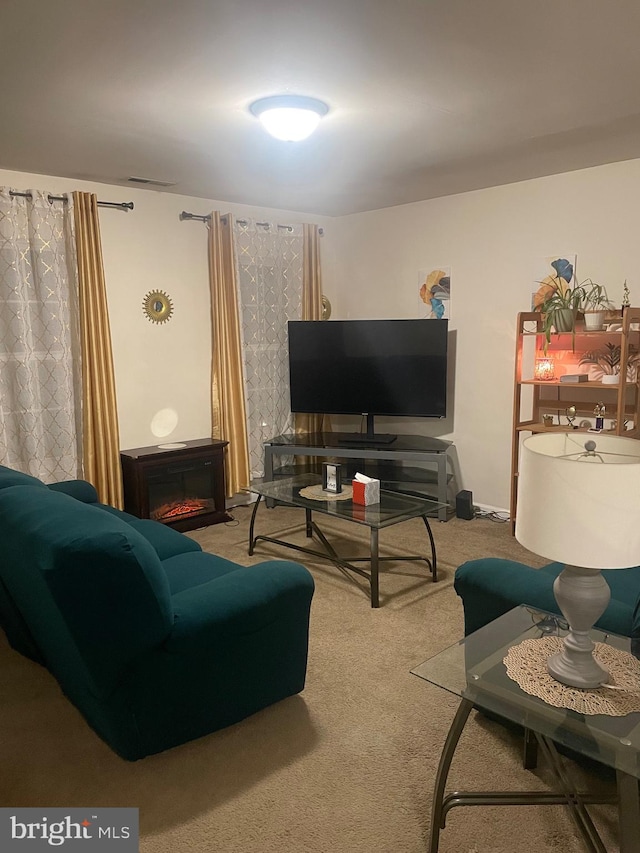 view of carpeted living room