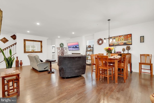 dining space featuring light hardwood / wood-style floors