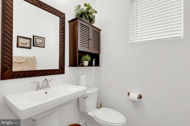 bathroom with sink and toilet