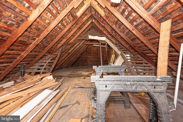 view of attic