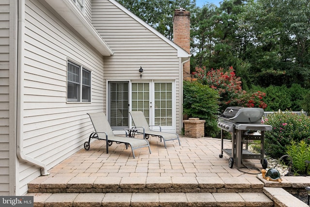 view of patio with grilling area