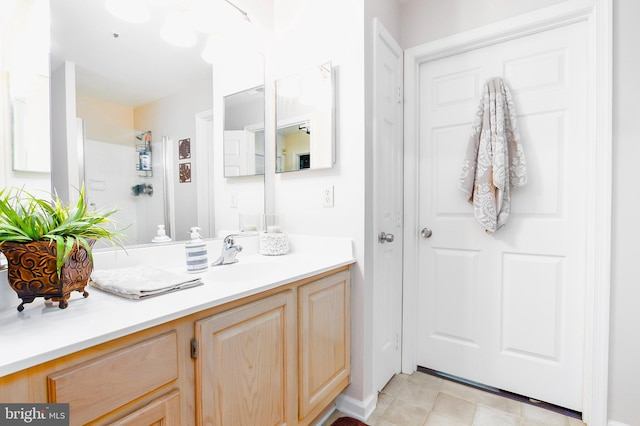 bathroom with vanity