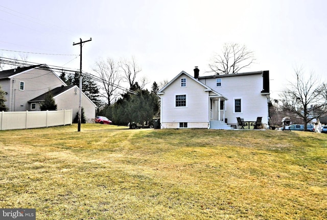 exterior space with a lawn