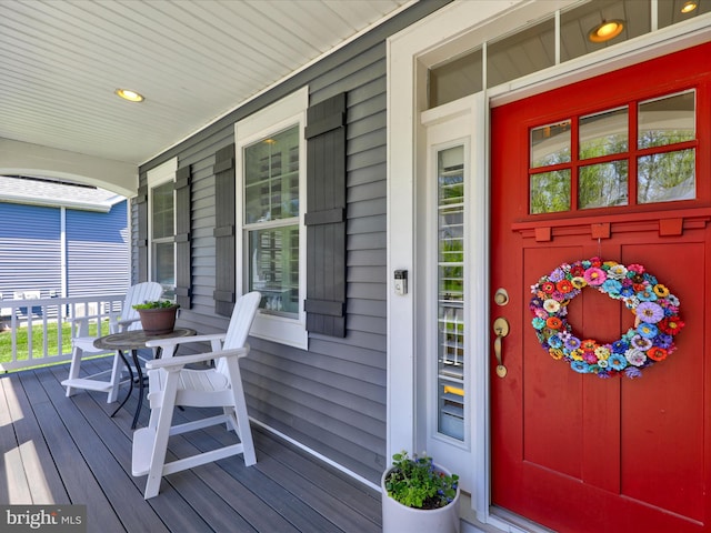 exterior space with covered porch