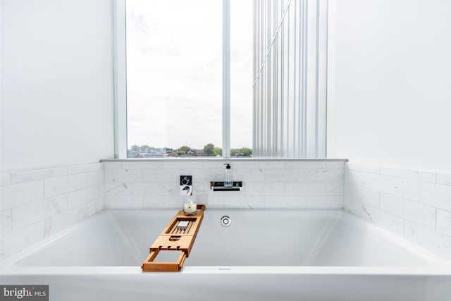 bathroom featuring a tub