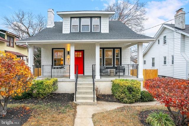 bungalow-style home with covered porch