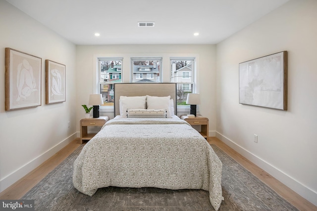 bedroom featuring wood-type flooring