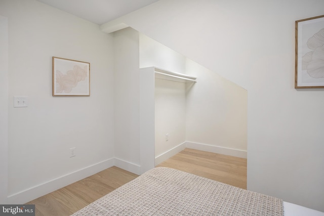 interior space with light hardwood / wood-style floors