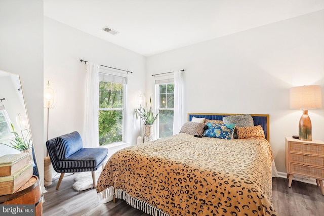 bedroom featuring wood-type flooring