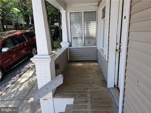 exterior space with a porch