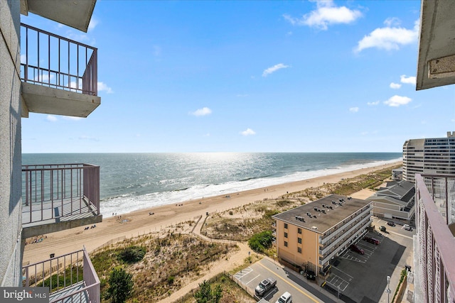 water view with a view of the beach