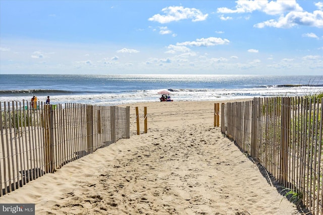 water view featuring a view of the beach